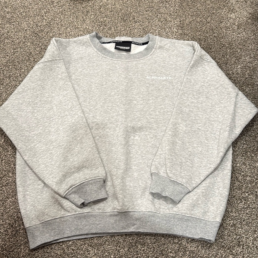 Alphalete Grey Mearl Crewneck Sweatshirt